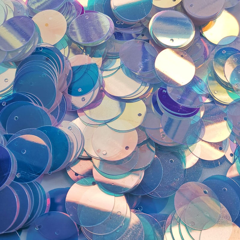 Towonder Flat Round Sequin Paillettes Iridescent Transparent Loose Sequins Crystal Iridescent Spangles for DIY Crafts, Embroidery 200pack - Image 2